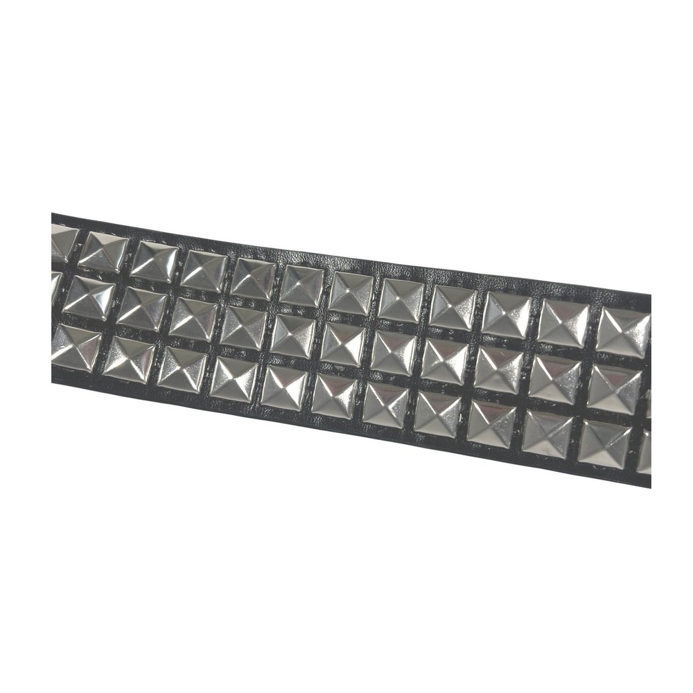 Studded Belt Women Large Black Pyramid Stud‎ Punk Rock Emo Goth Grommet - Picture 4 of 7